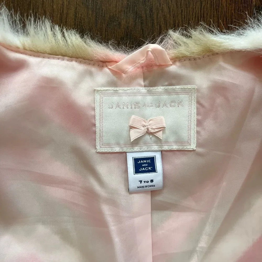 Janie and Jack girl coat size 7-8 used condition